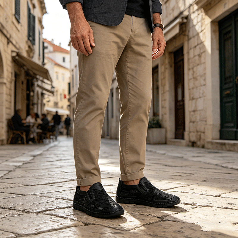 【⚡Veliko sniženje! −37 €】Moderne prozračne muške mrežaste cipele丨Slip-on丨Lagane i protuklizne