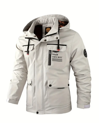 🔥 【M-4XL】 2024 Jesienno-zimowa nowa męska ciepła kurtka wiatroszczelna i wodoodporna-3766599