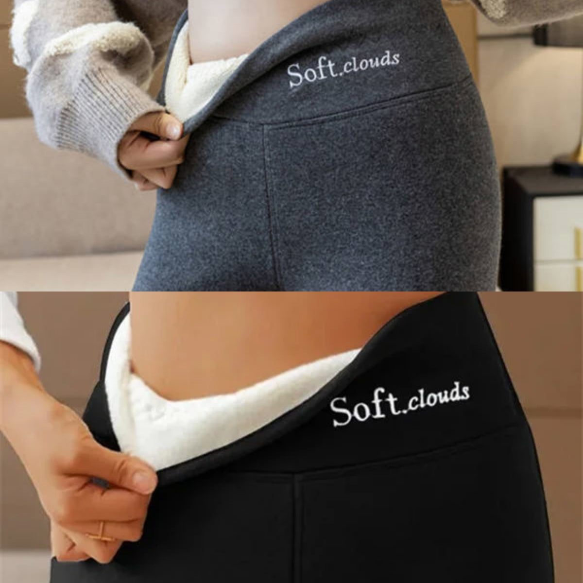 Намаление! 💥 Купи едно, вземи второто безплатно! 🔥【S-5XL】Плътни вълнени термо клинове с висока талия, голям размер, висока еластичност — незаменими за есен/зима 2025