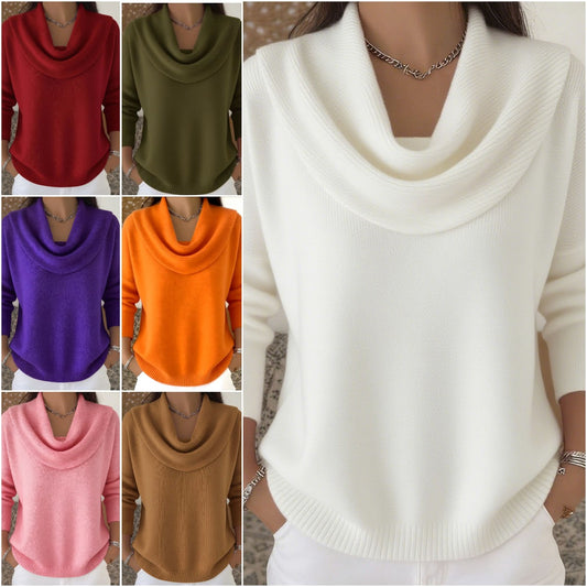🔥🎀【S-3XL】Nowy sweter z długim rękawem w jednolitym kolorze na jesień/zimę 2025.