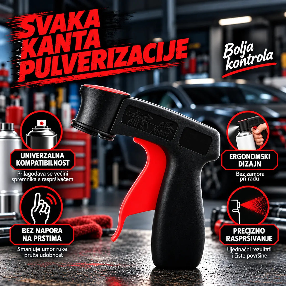🔥Kupi 1, drugi dobivaš besplatno🔥🎨🔧 Ručka za sprej | Ergonomski prihvat za bojanje automobila, zidova i „uradi sam” projekata