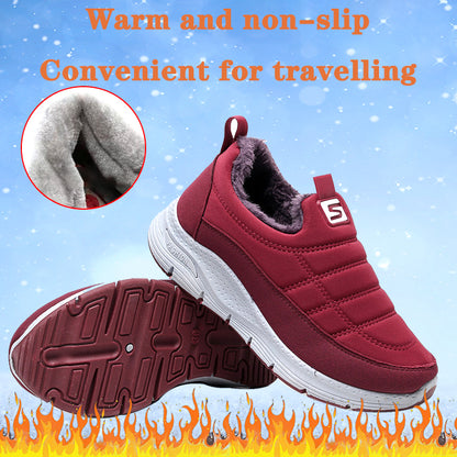 🔥【36-41】Wodoodporne, bawełniane buty, antypoślizgowe, pogrubione śniegowce, śniegowce 3833289