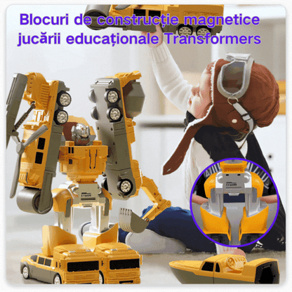 🤖【Set od 16 dijelova】Magnetski transformirajući građevinski blokovi, edukativna igračka