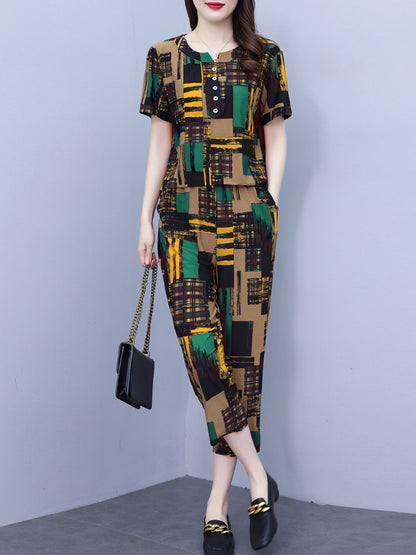 🔥Wyprzedaż specjalna【L-5XL】2025 modna odzież damska casual ✅luźny zestaw dwuczęściowy ✅świeży i wygodny ✅lekki i łatwy do noszenia