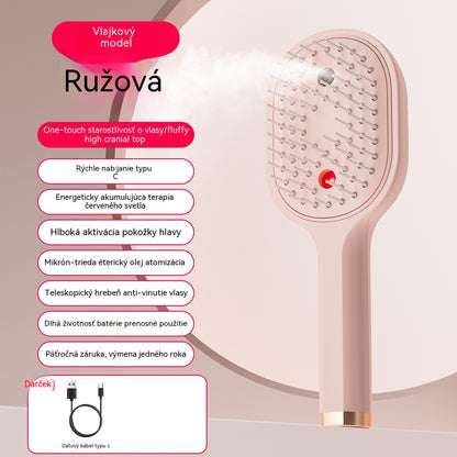 💖💨Češalj s funkcijom prskanja jednim gumbom koji učinkovito sprječava zapetljavanje kose.