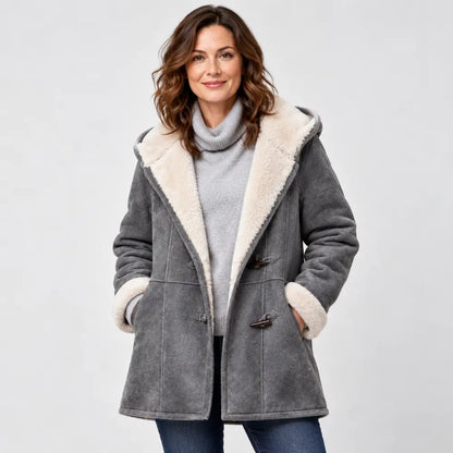 Elegantna i topla ženska jakna s podstavom od imitacije brušene kože, veličine S-5XL, ležerna zimska jakna