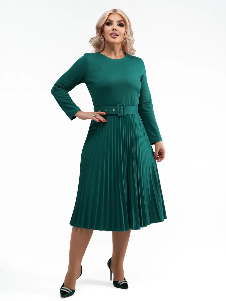 Oferta ograniczona czasowo ✨【S-5XL】👗 Wiosna 2026 Nowa modna i elegancka plisowana sukienka wysokiej jakości w jednolitym kolorze