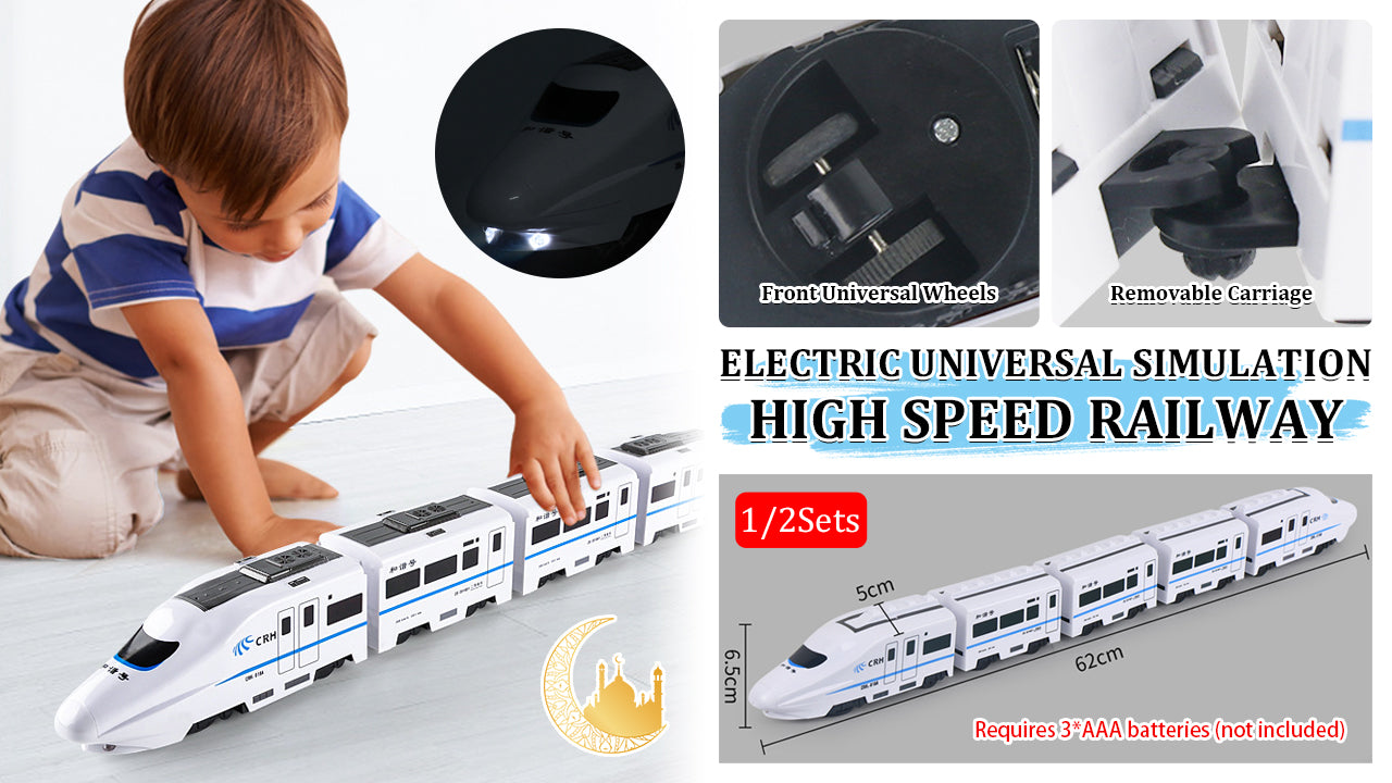 🚆✨ 【50% OFF】Elektryczna uniwersalna symulowana kolej dużych prędkości 3841141