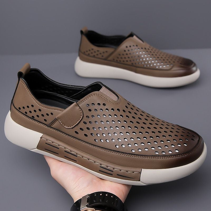 Oferta limitowana💥【39-44】Letnie męskie buty skórzane z miękką podeszwą