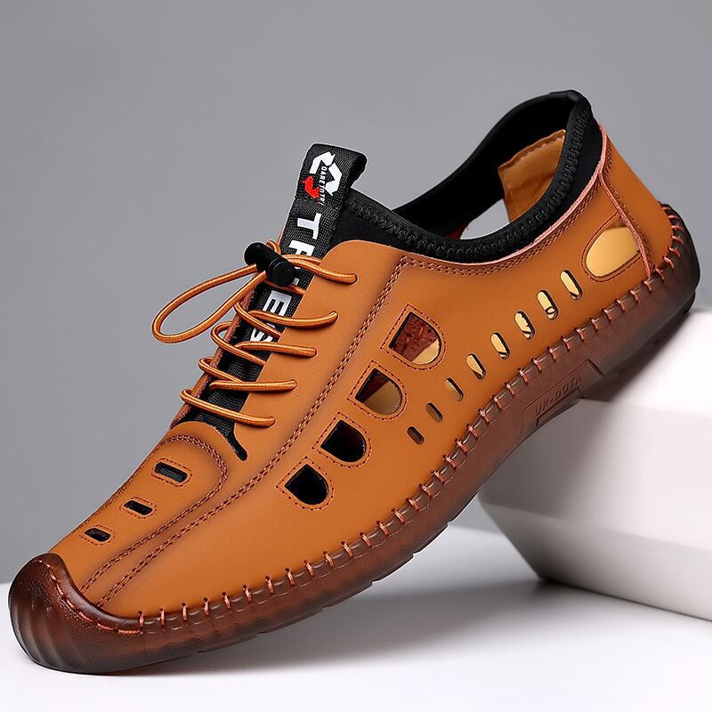 【Nowe buty na wiosnę】【39-44】 2025 Nowe letnie, oddychające ażurowe męskie buty na co dzień z miękką podeszwą 3923481