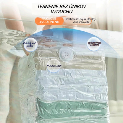 ✨🗃️ 5 kusov za iba 27 € 💨 Veľká kompresovateľná vákuová taška: nevyžaduje pumpu, tesná, ideálne šetrí miesto v dome aj v kufri ✈️