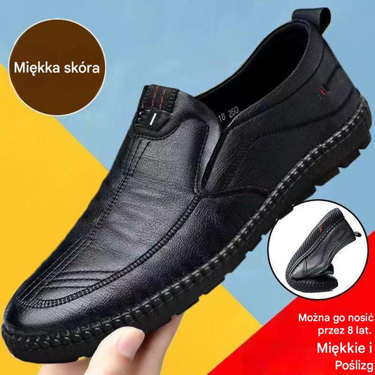 🔥👞[38-44]💥👞2025 nowe modne męskie miękkie skórzane buty｜Oddychające i wygodne｜Chodzenie bez zmęczenia