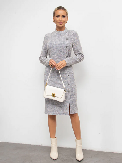🍂【49% OFF】👗【S-5XL】2024 nowa zimowa damska błyszcząca, wąska elegancka sukienka 3829593