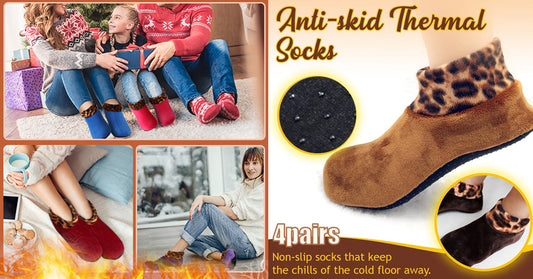 🧦【4 kawałek】Antypoślizgowe skarpety termiczne do użytku w pomieszczeniach 3761594