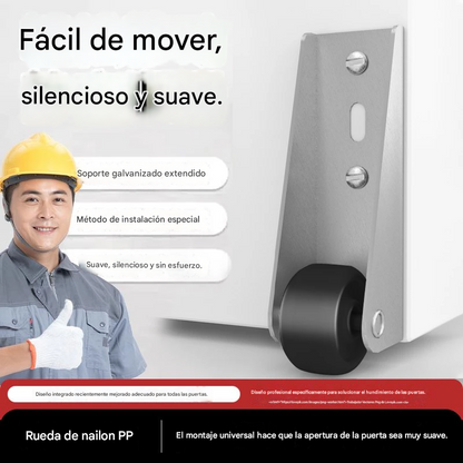 【4 kotača + 16 vijaka】🚪 Nosač kliznih vrata s kotačićima – tih, podesiv i jednostavan za ugradnju 🔧