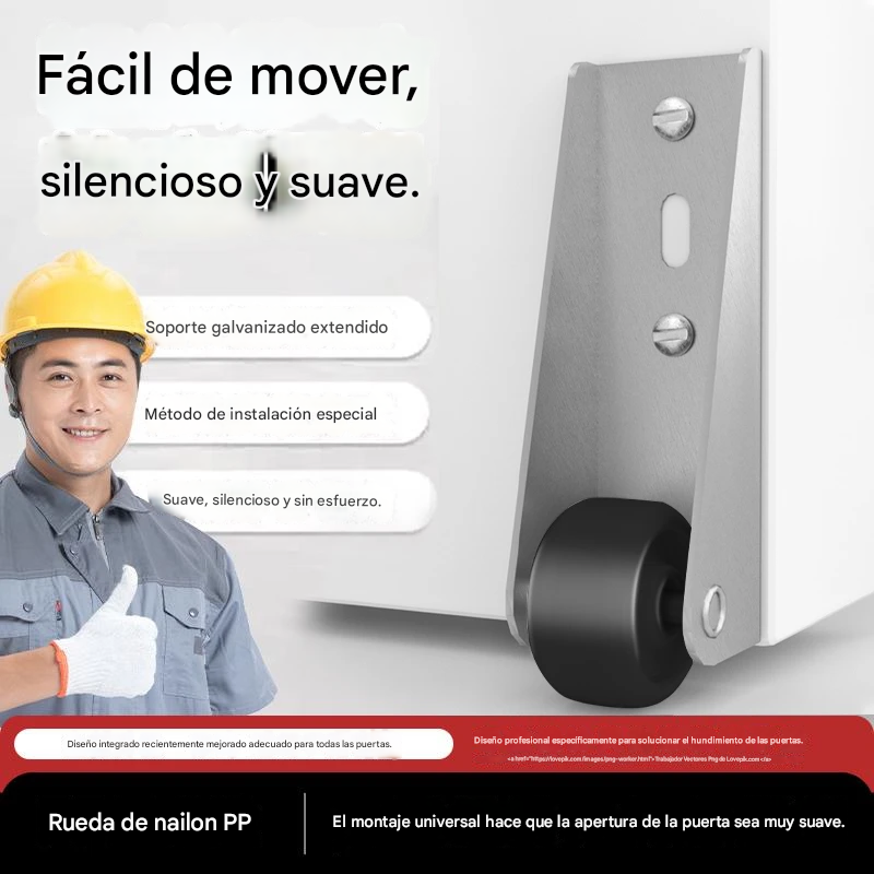【4 kotača + 16 vijaka】🚪 Nosač kliznih vrata s kotačićima – tih, podesiv i jednostavan za ugradnju 🔧