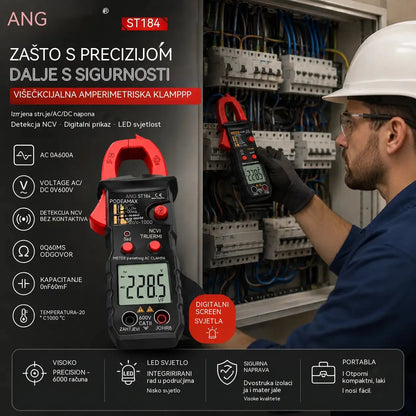 🔥🛠️Pametni digitalni mjerač stezaljki, višenamjenski mjerač stezaljki za električare✅Visokoprecizni mjerač stezaljki
