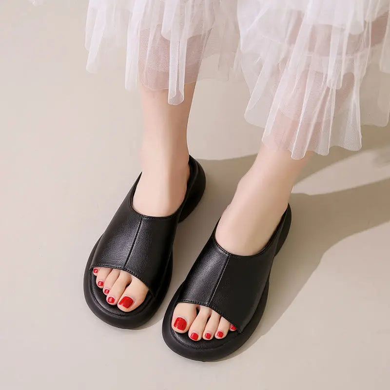 💞2024 nowe, wygodne sandały w stylu retro ze skóry bydlęcej na miękkiej podeszwie--3693675