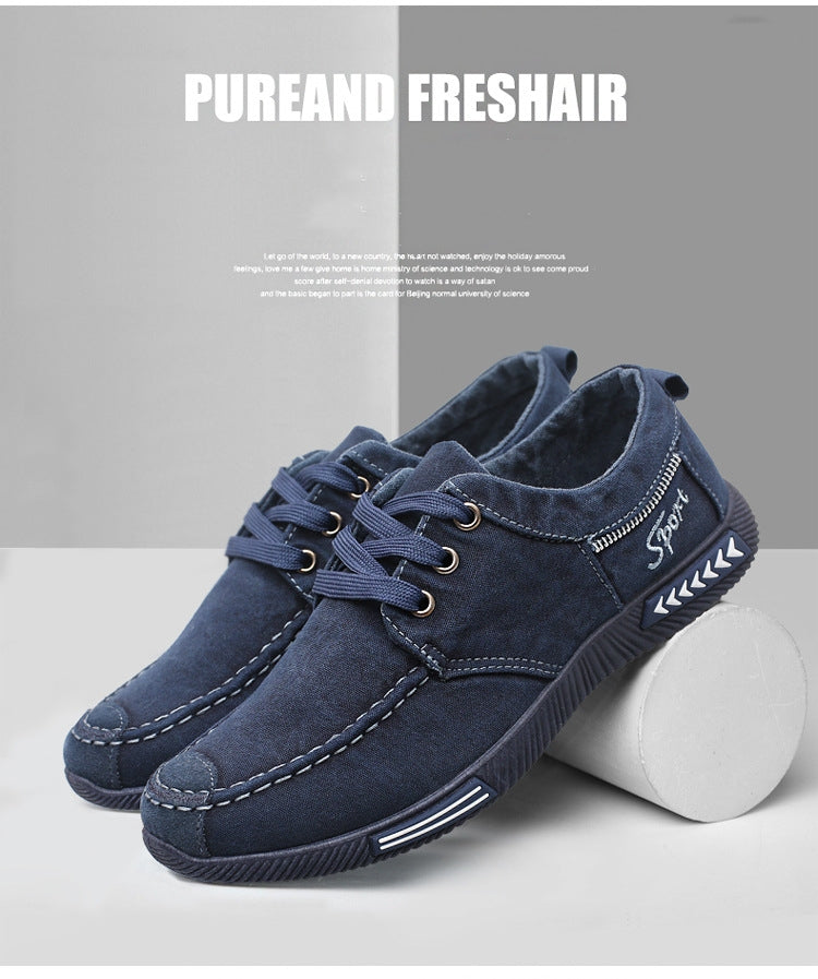 🔥【38-46】💥2024 nowe męskie oddychające płócienne buty z miękką podeszwą 3693981
