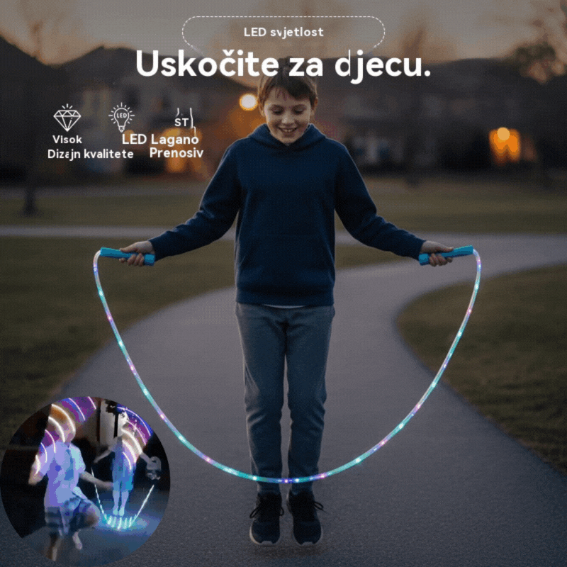 🏃Osvjetljeno uže za preskakanje, dječje noćno svjetlo, šareno LED svjetlo, vanjska noćna igračka