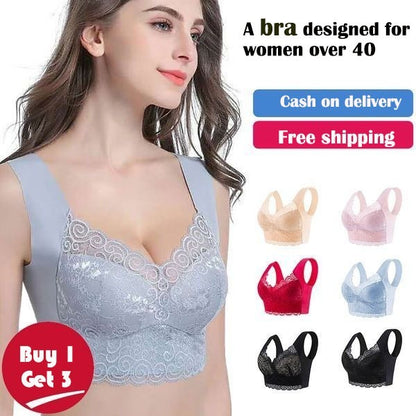 🔥【Zestaw 3 sztuk】Nowy wygodny i oddychający biustonosz damski 3715318