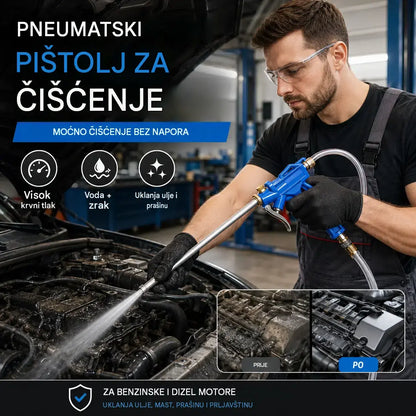 🚗💦 Pneumatski pištolj za čišćenje 2 u 1 — Snažan protok zraka i mlaz vode pod visokim pritiskom za temeljito čišćenje 🔥