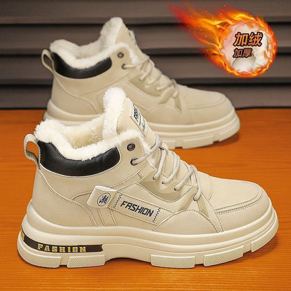 🔥🔥👞【39－44】Нови мъжки зимни дебели кадифени топли ботуши Martin за 2025 г.