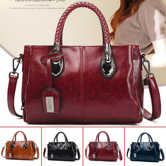 👜Dámska vintage kožená kabelka z mäkkej kože, nositeľná na jednom ramene