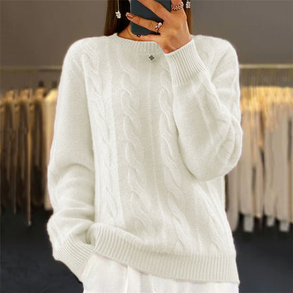 🔥⛄【S-XL】Nowy sweter z wełny na jesień i zimę 2025, jednolity kolor, wysokiej jakości