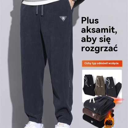 🔥🔥 Nowe męskie spodnie zimowe 2025, z grubego sztruksu z ociepleniem, ciepłe i wygodne spodnie casualowe