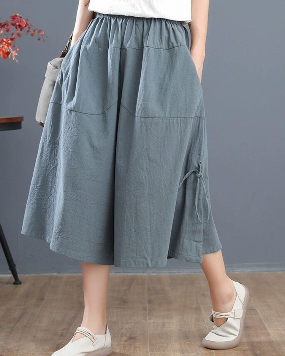 💥👖[S-5XL] [Gorąca wyprzedaż] 💖2025 Nowe modne letnie spodnie z bawełny i lnu z szerokimi nogawkami Proste spodnie Casualowe spodnie damskie