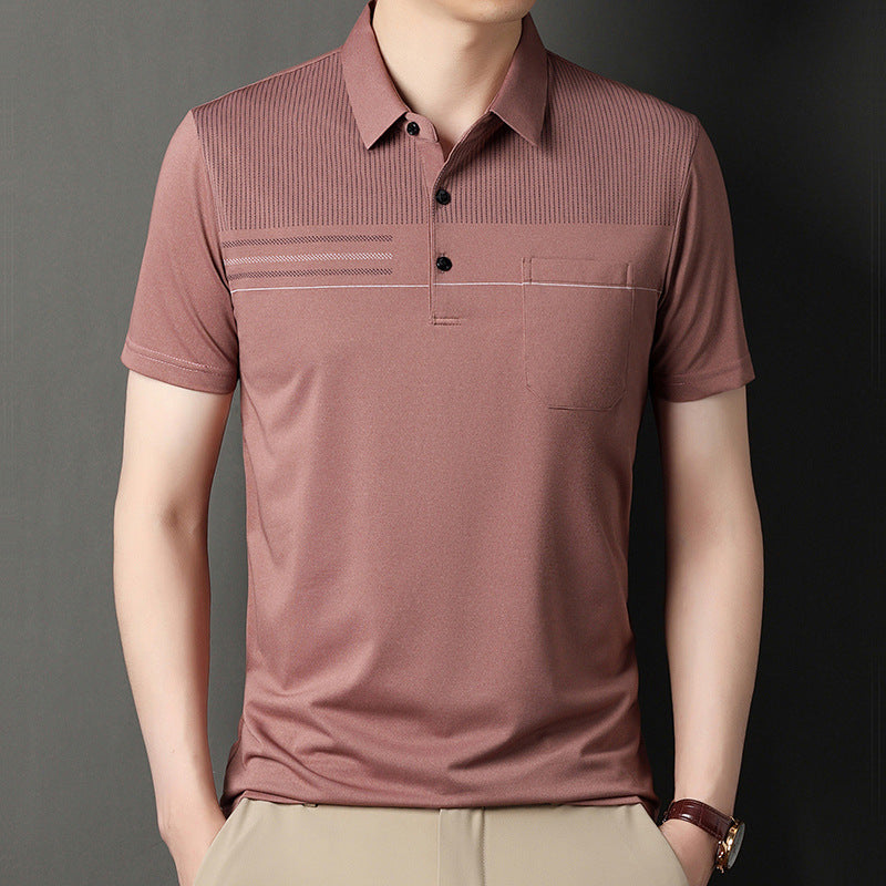 👔【Wyprzedaż magazynowa】【M-4XL】Męska koszulka polo z krótkim rękawem i prążkowanym kołnierzykiem