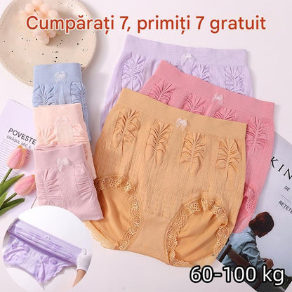 👩🔥【7 sztuk】(60-100 kg) wysokiej elastyczności, antybakteryjne majtki wysoki stan, modelujące brzuch, bielizna plus size-3887689
